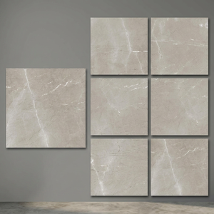 Vistaar Light Grey Concrete Look 800x800mm Polished Glazed Porcelain Floor Tiles Modern Interior Design - Product Image 5