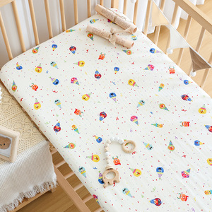 Set di Lenzuola per Lettino in Puro Cotone, Coprimaterasso Protettivo in Garza per Neonati e Bambini dell'Asilo - Product Image 6