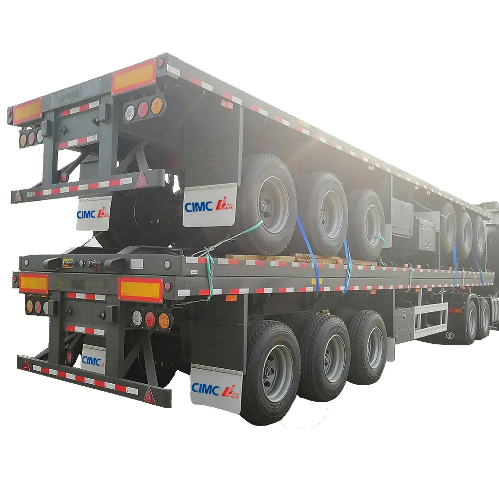 Châssis de transport pour conteneurs de 20 pieds, semi-remorques, plates, marques au plomb, semi-remorques, châssis