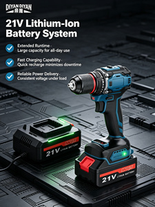 21V Brushless Cordless Hammer <strong>Drill</strong> Kit <strong>Lithium</strong> Impact <strong>Drill</strong> Set with Battery for Concrete Masonry Industrial OEM ODM Wholesale - Product Image 4