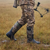 Bottes de jardinage en caoutchouc isolées et durables pour hommes, design personnalisable, imperméables, recyclables, en néoprène, bottes imperméables pour la boue, bottes de chasse