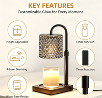 Lampe chauffe-bougie avec minuterie et variateur d'intensité, décoration d'intérieur pour anniversaire de femme