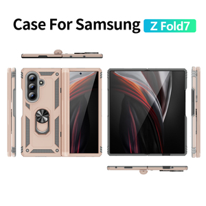 เคสกันกระแทกแบบไฮบริด TPU PC สำหรับ Samsung Galaxy Z Fold <span class=keywords><strong>8</strong></span>/Flip <span class=keywords><strong>8</strong></span> พร้อมขาตั้งวงแหวน ซิลิโคนกันกระแทก ป้องกันด้านหลังโทรศัพท์ - Product Image 6