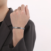 Soldes Exceptionnelles en Europe : Bracelet Homme Réglable en Acier Inoxydable avec Ancre, Idéal Bijou Décontracté d'Affaires