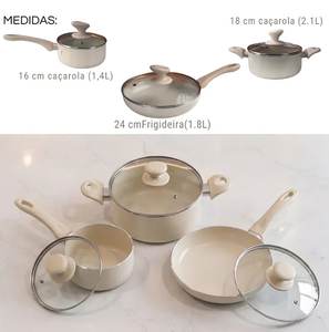 Modern Ceramic Marble Coated Pot Pan Glass Lids Bakelite Handles Non-Stick Aluminum <b>Cookware</b> <b>Set</b> <b>Induction</b> Compatible Dishwasher - Product Image 2