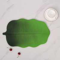En gros respectueux de l'environnement EVA forme de feuille napperon décoratif Table à manger tapis résistance à la chaleur