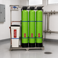 Système adoucisseur d'eau automatique haute efficacité 1,0T-1,5T/H à 3 réservoirs en PRV avec certification CE pour système de chaudière industrielle
