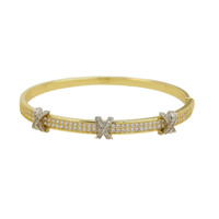 Bijoux de marque en laiton de mode chaude Bracelet d'ouverture de la lettre D plaqué or 18 carats