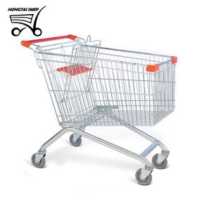 슈퍼마켓 소매점 금속 와이어 바구니 쇼핑 <span class=keywords><strong>4</strong></span> 바퀴 트롤리 카트 - Product Image 2