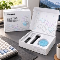 Boîte d'expédition personnalisée recyclable brillante en carton ondulé E pour clavier mécanique avec fermeture magnétique, doublure en éponge et vernis sélectif UV