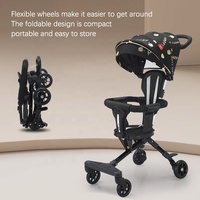 Le nouveau bébé bébé ultra léger pliant enfants chariot bidirectionnel bébé chariot une clé pliant bidirectionnel léger quatre roues