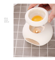 Brûleur à huile en céramique Brûleurs à cire fondue Noir Blanc Porte-bougie cadeau pour parfum essentiel Aroma Relaxation Diffuseur d'encens