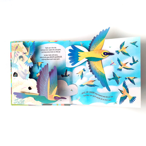 Impresión ecológica de pájaros 3D, <span class=keywords><strong>libro</strong></span> de dibujos animados emergente para niños, Juguetes Divertidos para niños, impresión de libros para niños 3D personalizada - Product Image 2
