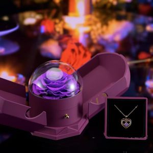 Forever Flower nouveau modèle Double porte ensemble de bijoux <span class=keywords><strong>nid</strong></span> <span class=keywords><strong>d</strong></span>'oiseau unique pour la saint-valentin noël remise des diplômes cadeau de fête des mères - Product Image 6