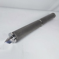 Élément filtrant métallique plissé réutilisable 222 Fin, cartouche en maille d'acier inoxydable 316L pour la filtration des polymères et des fluides industriels