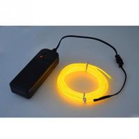 Alimenté par batterie 10M bricolage Flexible néon EL fil lueur corde bande câble guirlandes lumineuses pour fête danse voiture décoration