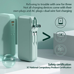 Cargador Portátil de Alta Capacidad de 10000 mAh con Carga Rápida para Adaptador de Pared Estadounidense, Cable de Banco de Energía para Teléfono, Personalizado para EE. UU. - Product Image 5
