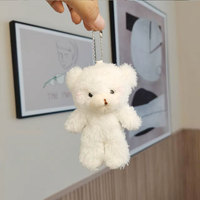 Porte-clés en peluche ours en peluche blanc personnalisé, pas cher, nouvelle collection 2023