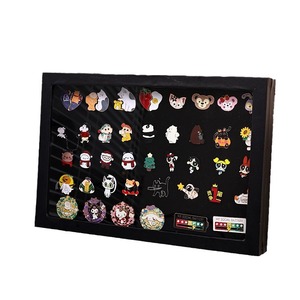 Brooch <b>Storage</b> <b>Box</b> With Felt Board Dustproof Lid Metal Badge Display Case Desktop Organizer - Product Image 4