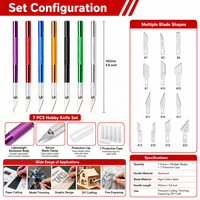 Hot Selling Diy Art Craft Hobby Zes-Blade Exacto Cutter Messenset Aanpasbare Aluminium Gravure Oem Beschikbaar