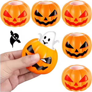 Tasse Citrouille Anti-Stress TPR Amusante et Nouveauté pour Halloween, Jouet de Décompression pour Enfants Garçons et Filles - Vente Chaude - Product Image 2