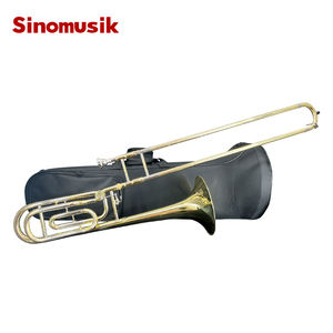 Sinomusik Usine Or Argent Or + Argent Laque Toned Bb/F Key Toned <span class=keywords><strong>Trombone</strong></span> Professionnel Brasswind <span class=keywords><strong>Instrument</strong></span> de Musique - Product Image 1