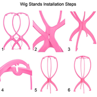 Support de perruque en plastique et présentoir pour postiche étagère pour perruque et accessoires d'extension de cheveux