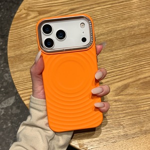 เคสโทรศัพท์สำหรับ iPhone 16 Pro Max, ซิลิโคนเหลว, เคสแบบนิ่มแม่เหล็กผิวด้านลายคลื่น, เคสกันกระแทกแบบครอบคลุมเต็มรูปแบบ - Product Image 1