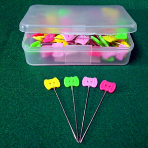 AA0211 Spool Head pins Butterfly style | Head Pins Peach Heart | For Dressmaker, Craft, Sewing Project and DIY Decoration - Product Image 2