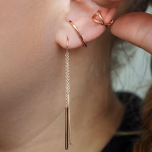 อุปทานมวล925เงินสเตอร์ลิง18พันทองชุบเครื่องประดับ <span class=keywords><strong>Zoro</strong></span> พู่ต่างหูโซ่ยาวต่างหูต่างหูที่สวยงามสำหรับผู้หญิง - Product Image 4