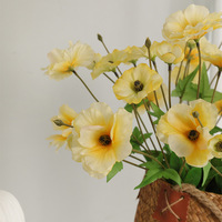 Dekorasi Rumah Gaya Nordik Bunga Sutra Buatan Phalaenopsis dan Peony Alat Peraga Foto Peri Buket Model YD8363