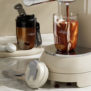 Taza de café Tritan de 420ML, taza de café de viaje sin BPA con asa, taza de agua transparente a prueba de fugas, botella de agua portátil para regalos - Product Image 5