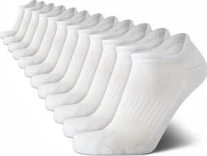 Calcetines Invisibles para Hombre, Paquete de 12, Tejidos, Transpirables, Elásticos, Deportivos, con Forro Invisible, Corte Bajo, Tallas 7-12 - Product Image 1