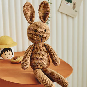 Regalo para bebé 2023 conejito <span class=keywords><strong>de</strong></span> ganchillo <span class=keywords><strong>Amigurumi</strong></span> juguetes hechos a mano conejito <span class=keywords><strong>muñeco</strong></span> <span class=keywords><strong>de</strong></span> peluche para Pascua bebé comodidad muñeca suave juguete <span class=keywords><strong>de</strong></span> peluche - Product Image 3