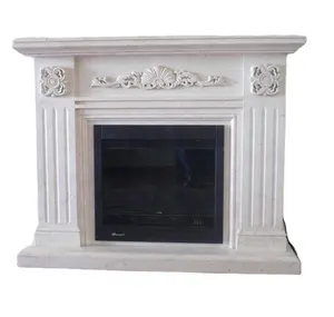 composite imported Italian hearth white stone slabs granite fireplace