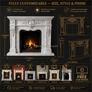 YOUFINE Cornice per Caminetto in Marmo Classico con Design a Colonna Intrecciata Intagliata a Mano per Decorazione d'Interni <span class=keywords><strong>di</strong></span> Villa in Stile Classico - Product Image 4