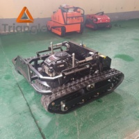 Tondeuse robotisée puissante à 4 roues motrices, télécommandée, à essence, pour pentes raides et talus de bassin