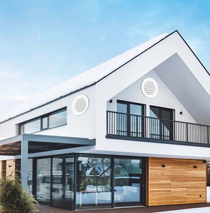<span class=keywords><strong>Grille</strong></span> de fenêtre moderne en aluminium circulaire étanche à la pluie Louvre Wind Cap Villa Attic Ventilation Hole Port d'échappement pour Wind Exhaust - Product Image 5