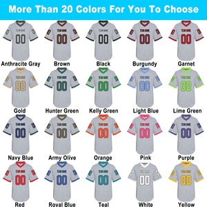 Gesublimeerd ademend snel drogend antibacterieel anti-UV plus size American football shirt met print voor heren training - Product Image 4