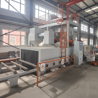 Machine de sablage à convoyeur à rouleaux automatique pour structures en acier, ligne de décapage de la rouille pour tuyaux continus et poutres en H de grande capacité