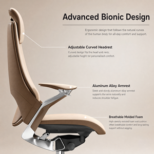 Silla de Oficina Ejecutiva Reclinable de Cuero Genuino de Lujo, Silla de Oficina de Alta Gama para el Hogar con Reposapiés - Product Image 2