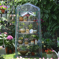 Serre portable à 4 niveaux en PVC, mini-serre de jardin