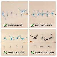 Kit complet de pratique de suture 2026, best-seller, avec mannequin en silicone pour la formation des étudiants en médecine, qualité supérieure, noir