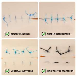 Kit Completo de Práctica de Sutura 2026, Superventas, con Maniquí de Silicona para Entrenamiento de Estudiantes de Medicina, Alta Calidad, Color Negro - Product Image 4