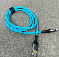 En magasin, cordon de charge pour téléphone en nylon 1M 3A, câble de charge rapide Micro USB Type C avec conducteur en cuivre pur pour iPhone
