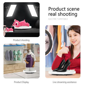 Plateau tournant électrique de 42 cm en plastique avec télécommande, rotation à 360 degrés, support d'affichage photographique, rechargeable par USB, pour photomaton - Product Image 4