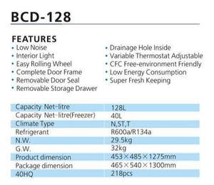 Réfrigérateur domestique à double porte de 128 L, réfrigérateur vertical à montage supérieur, petit réfrigérateur, réfrigérateurs à <span class=keywords><strong>deux</strong></span> <span class=keywords><strong>portes</strong></span> bon marché - Product Image 3