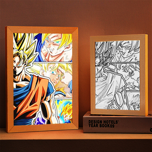 Hình vuông nhà tường nghệ thuật hình ảnh Backlit ánh sáng hiển thị trang trí Poster với bàn đèn Đêm ánh sáng màu sắc đóng gói quà tặng - Product Image 1