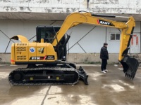 Excavatrice Sany SY75PRO 2023, 7,5 tonnes, 95% neuve, moteur PLC d'origine, boîte de vitesses, pompe, certifiée EPA CE, exportée dans divers pays