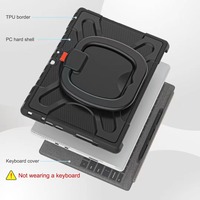 Étui de protection universel pour tablette en plastique antichoc noir avec fonction de support, compatible avec Microsoft Surface Pro 8-12, modèle DAFEI-924 12x12